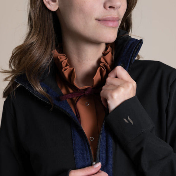 Harpa Stehkragen Jacke mit Zipp Schwarz & Navy