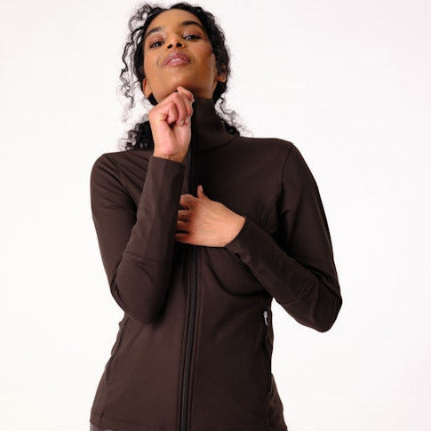 PS of Sweden Mae Sweatjacke Dark Brown