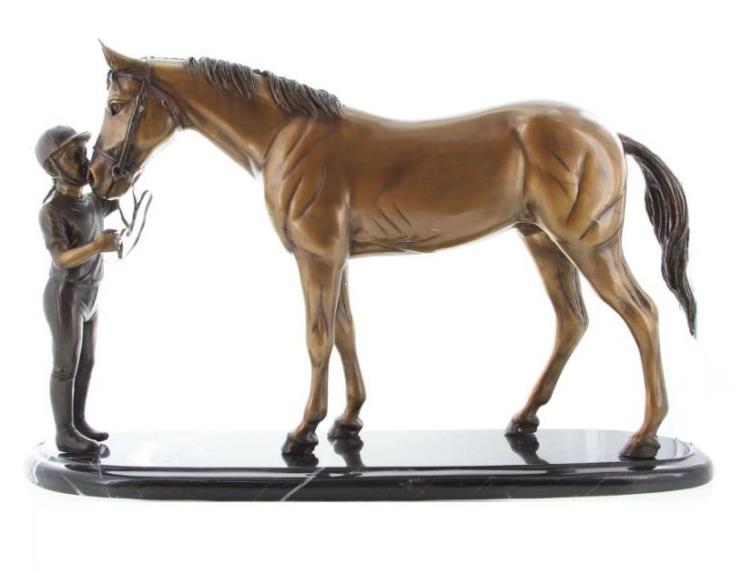 Bronze 'Nancy Kissing Horse' 36cm