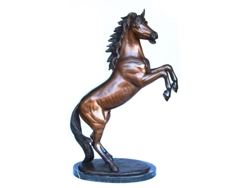 Bronze 'Standing Horse' 103cm Marmorsockel