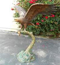 Bronze 'Eagle on Branch' 165cm